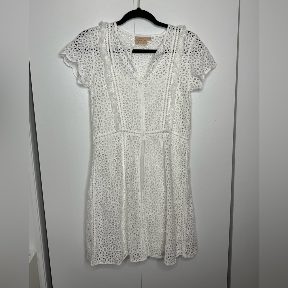 Rungolee - White Lace Dress/tunic overlay XS